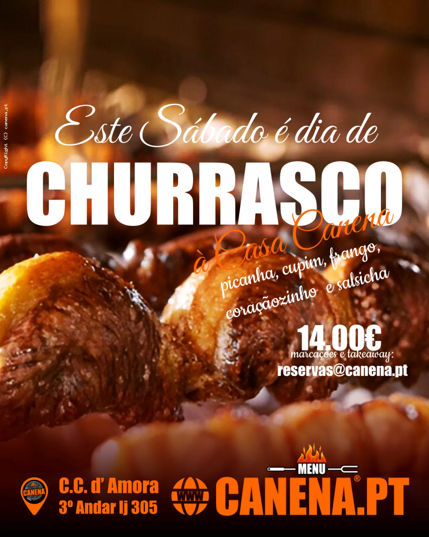 Este S&aacute;bado &eacute; dia de Churrasco &agrave; Casa Canena