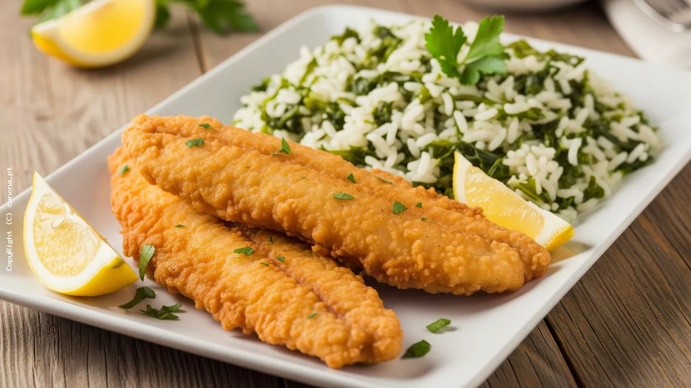 Filetes de Pescada com Arroz de Grelos